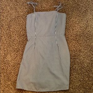 Striped Dress with Tie Straps